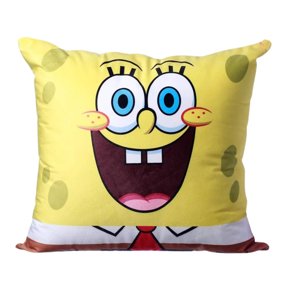 Almofada Bob Esponja Veludo 40x40 Fibra Zona Criativa - 10064964 em Oferta na Shopee