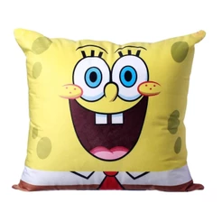 Almofada Bob Esponja Veludo 40x40 Fibra Zona Criativa - 10064964