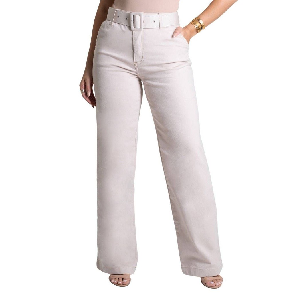 Calça Sarja Sawary Wide Leg - 278325