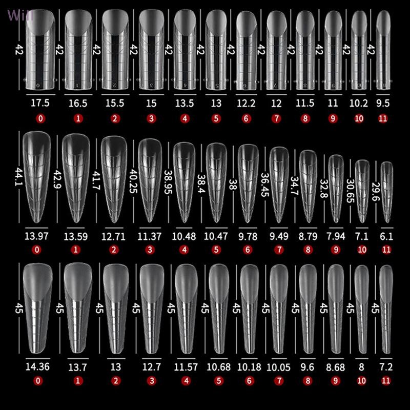 288 Pçs/Caixa Dicas De Arte Do Prego Acrílico Formas De Unhas Para Gel UV Extensão De Construção Rápida Moldes Superiore em Oferta na Shopee