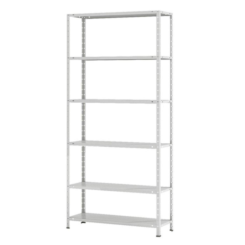 Estante Aço 6 Prateleiras Livros Cozinha Quarto Ea102 Cinza - Home & Living