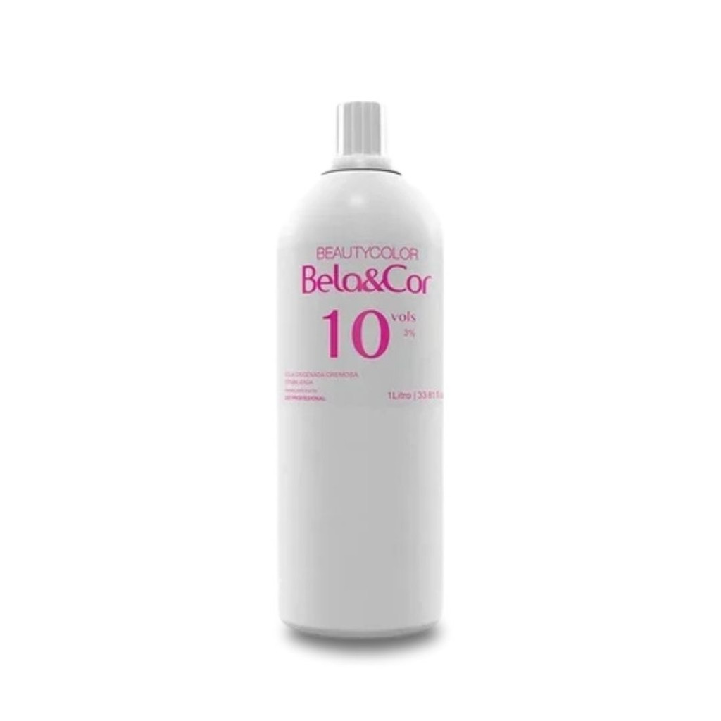Agua Oxigenada Cremosa Bela&Cor 1L Volume 10