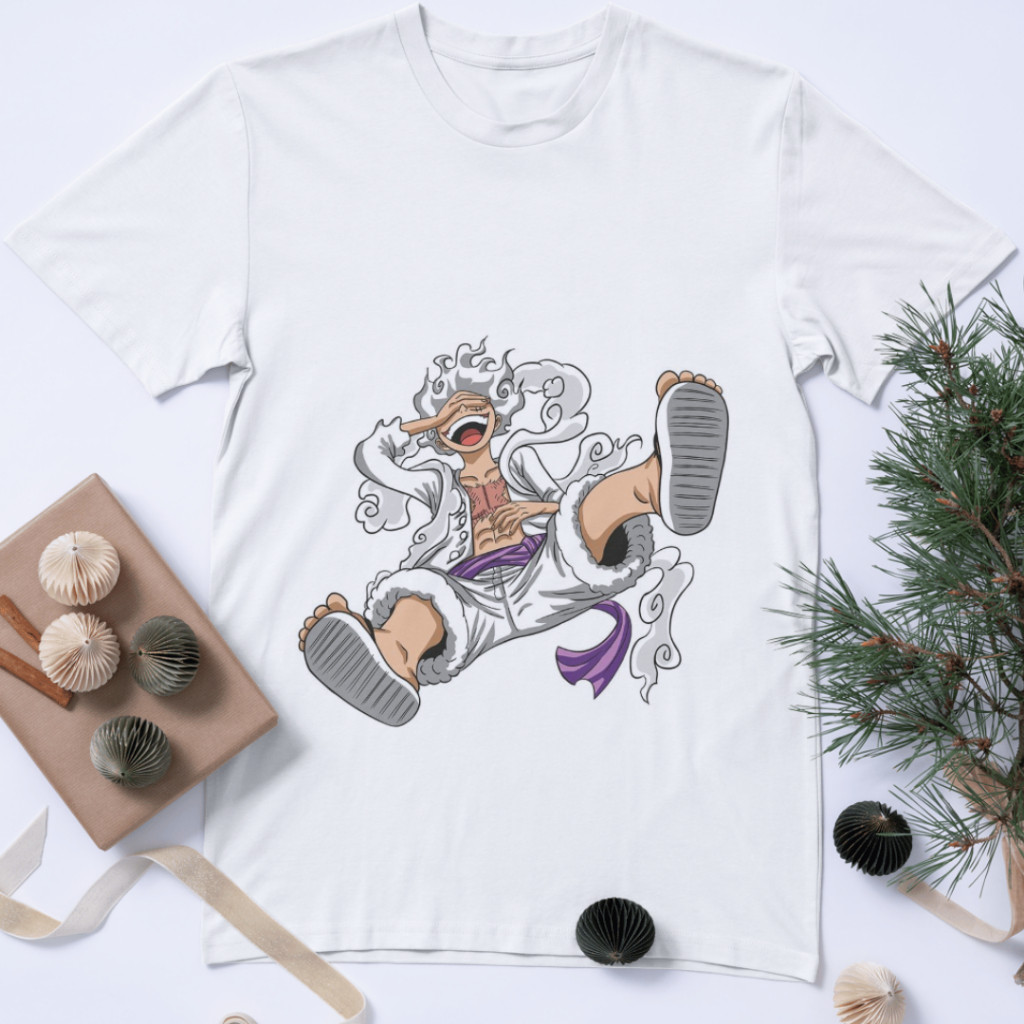 Camiseta Unissex one piece luffy luffy gear 5 anime mangá nerd geek camisa Poliéster