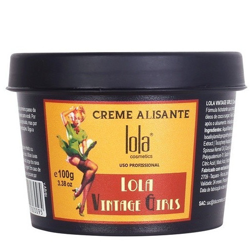 CREME ALISANTE VINTAGE GIRLS LOLA COSMETICS 100G em Oferta na Shopee