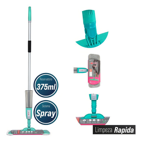 Mop Spray Fit Para Limpeza Rápida Rodo Magico Bt1712 Noviça