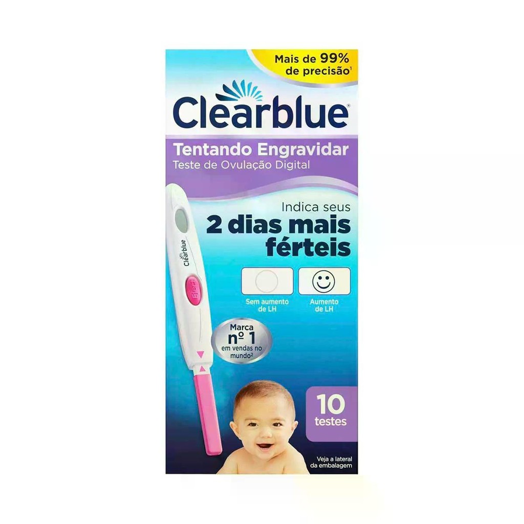 Teste De Ovulação Clearblue Digital Com 10 Testes