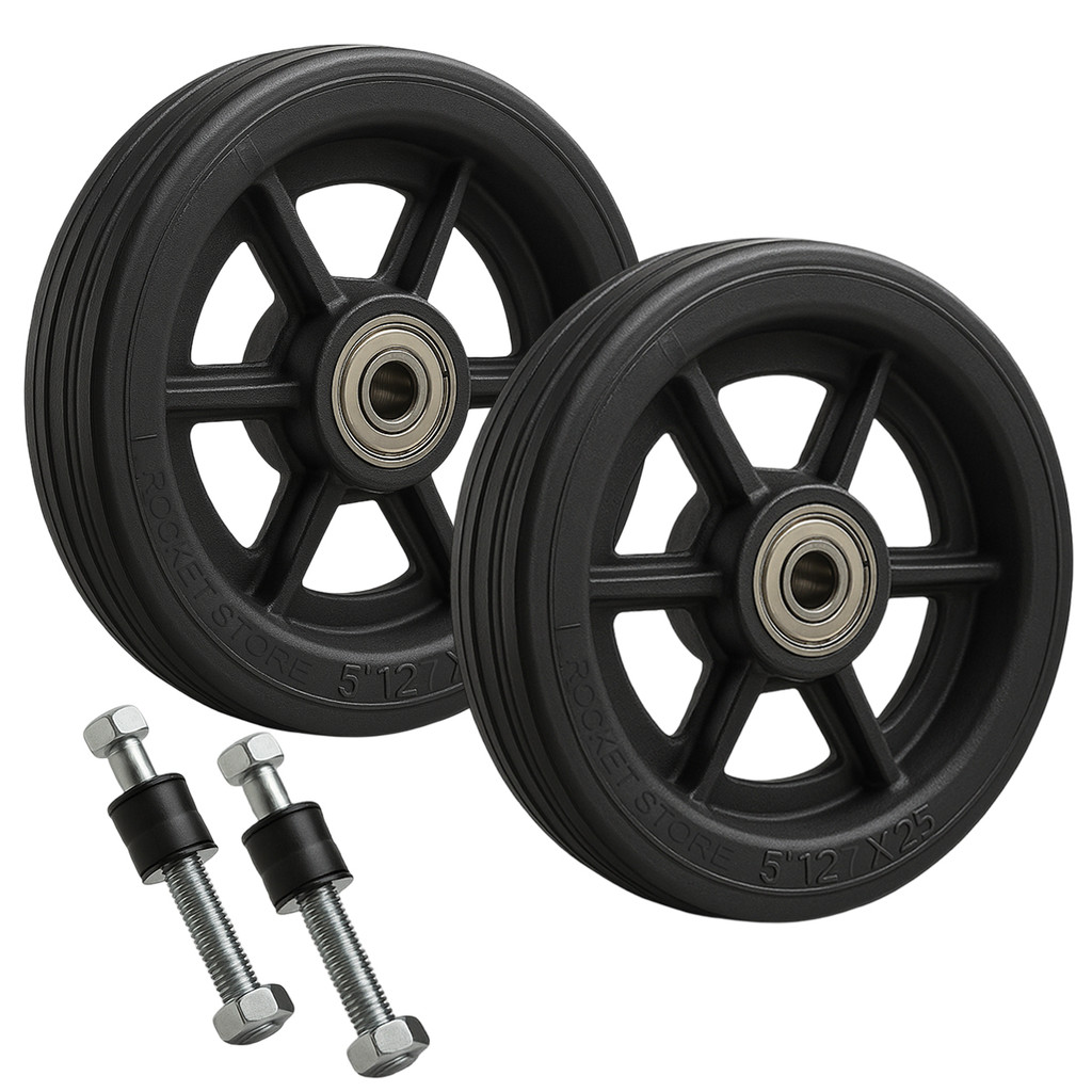 Rodinha Dianteira Preta Aro 5 Para Cadeira De Rodas (par) em Oferta na Shopee