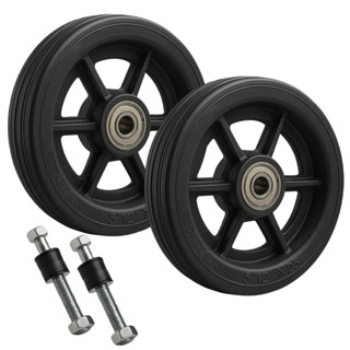 Rodinha Dianteira Preta Aro 5 Para Cadeira De Rodas (par) em Oferta na Shopee