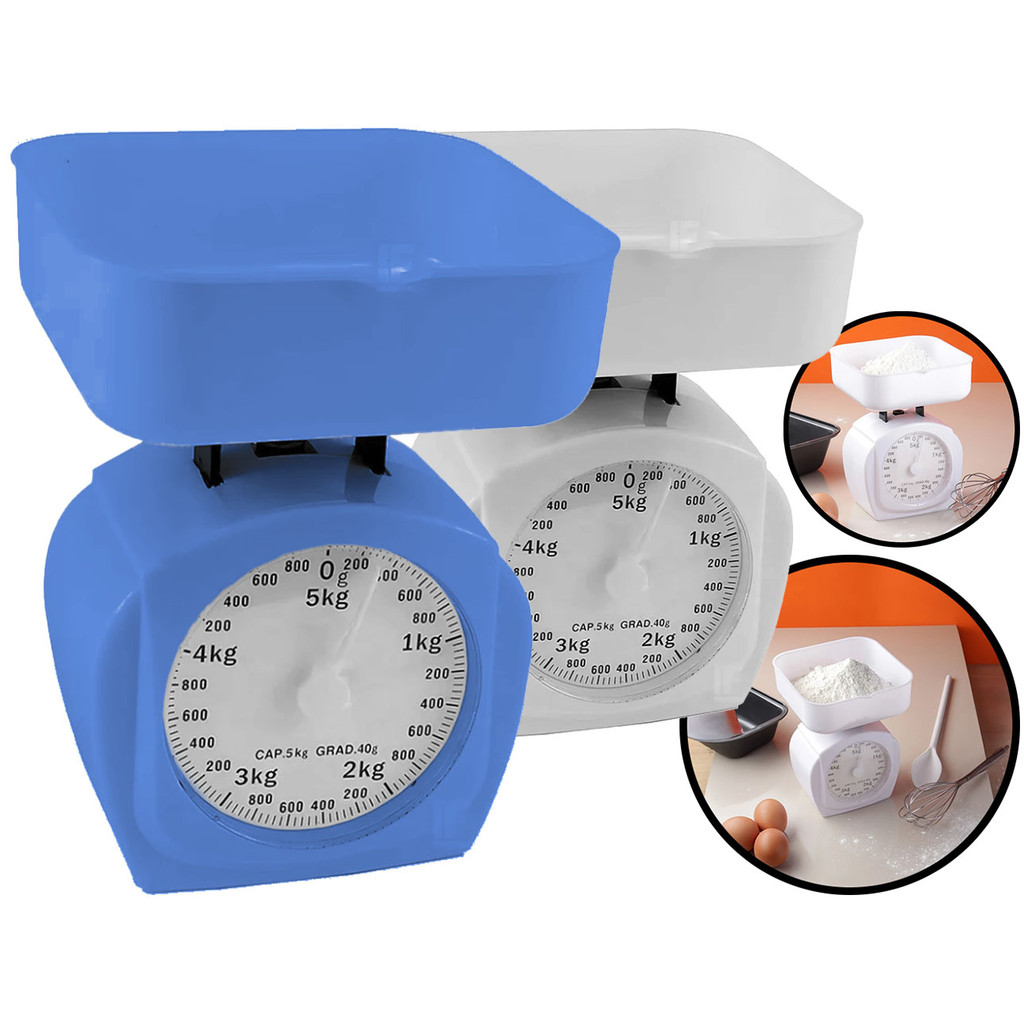 Balança Mecânica Analógica Com Prato Cozinha Pesar Alimentos Capacidade 5kg Uso Doméstico
