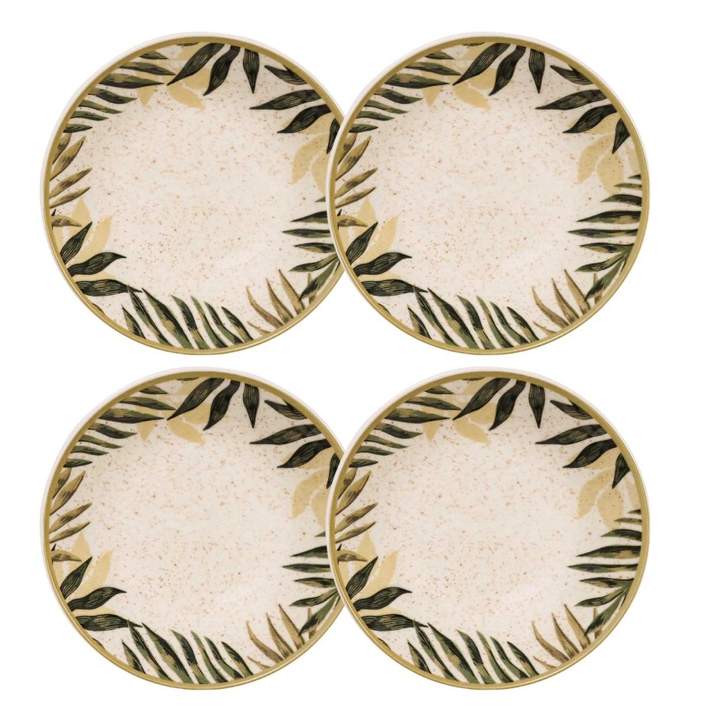 Jogo com 4 Pratos Fundos 20,5 cm Oxford Unni Tropicano em Oferta na Shopee