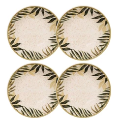 Jogo com 4 Pratos Fundos 20,5 cm Oxford Unni Tropicano