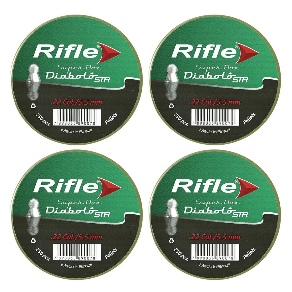 Chumbinho 5.5 Carabina de Pressao STR Rifle Diabolô - 1000un em Oferta na Shopee