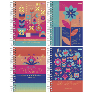 Agenda Diária 2025 Espiral Capa Dura 13x17cm 352 Páginas Eco Linea Jandaia - 1 Unidade em Oferta na Shopee