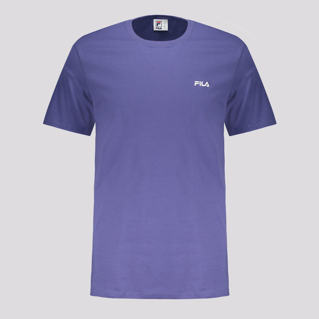 Camiseta Fila Regular Classic Roxa e Branca - Men Clothes