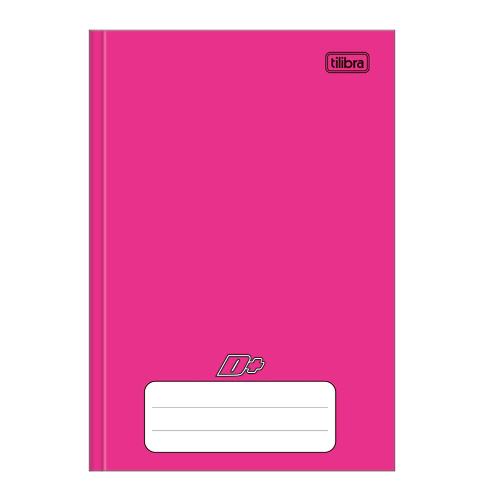 Caderno brochura capa dura 1/4 96 folhas D Mais Rosa Tilibra - Stationery