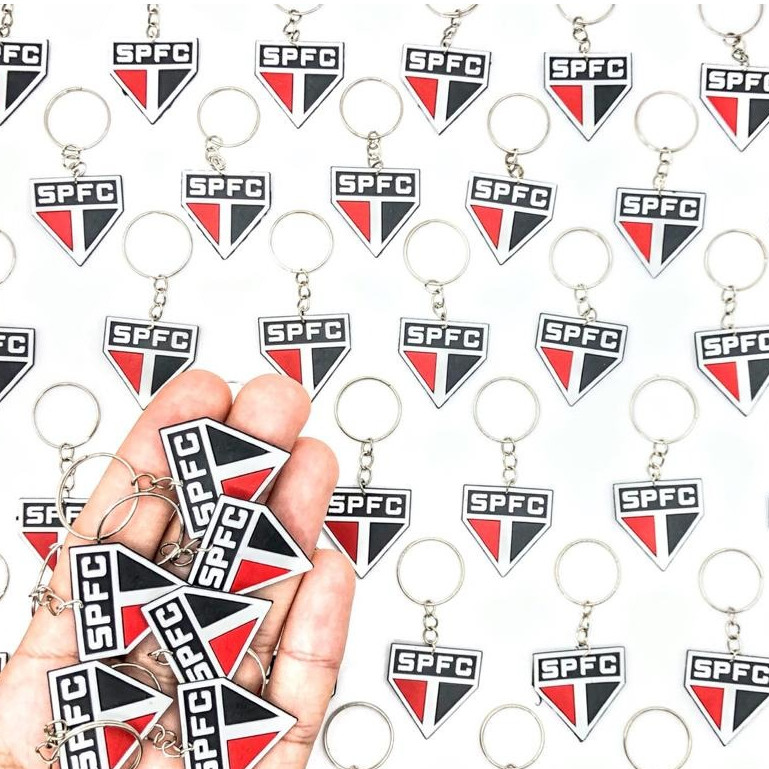Chaveiro São Paulo Time 10un Lembrancinha Fut Bol Campo Campeonato