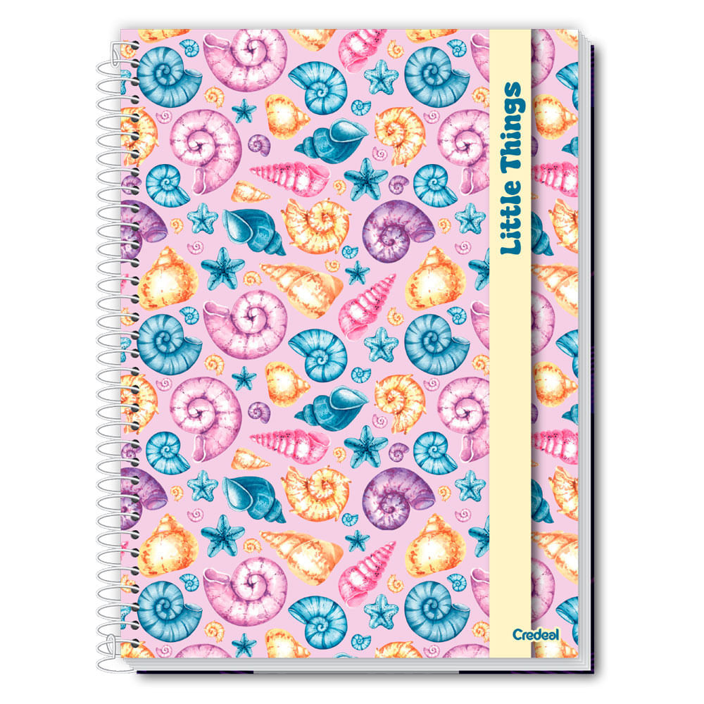 Caderno Universitário Feminino Little Things 160F/10 Matérias Credeal em Oferta na Shopee