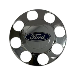 Sobre Tampa Cromada Cubo Tração Ford Cargo 3/4 Com Emblema