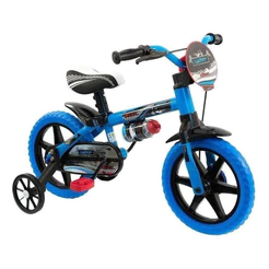 BICICLETA INFANTIL NATHOR VELOZ ARO 12 COM RODINHAS MENINO
