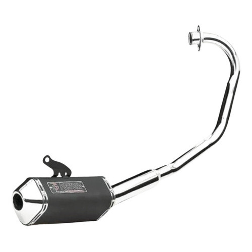 Escapamento Fortuna Start 160 Fan Titan 160 Mini Tri 2016-2025 Preto Cromado