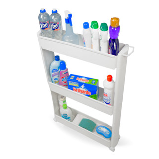 Armário Carrinho Organizador Multiuso Com 3 Prateleira Com Rodizio Cozinha Banheiro Quarto em Oferta na Shopee