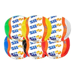 Fio Cabo Flexível 4mm 50 Metros Sil Cores