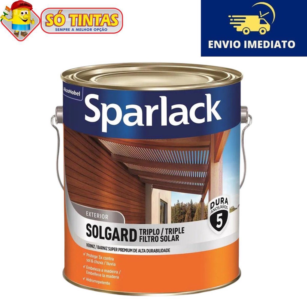 Verniz Solgard Premium Triplo Filtro Solar Brilhante Incolor 3,6 Litros - Sparlack