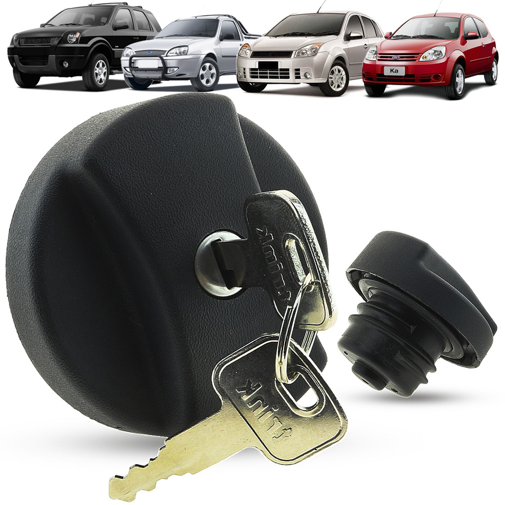Tampa do Tanque de Combustível Com Chave Ford Courier 2002 a 2013 Ecosport 2003 a 2010 Fiesta G1 Ka 2002 a 2014 Rosca
