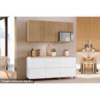 Cozinha Completa Nesher 4 Peças Rainha C4P22 Branca/Nature em Oferta na Shopee
