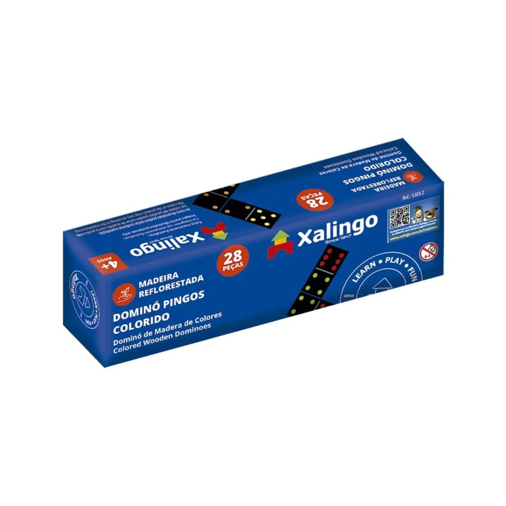 Jogo Tradicional Dominó Pingos Coloridos Xalingo - 53032 em Oferta na Shopee