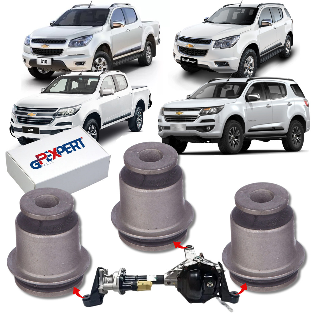KIT 03 BUCHAS DO DIFERENCIAL DIANTEIRO S10 TRAILBLAZER 4X4 2012 2013 2014 2015 2016 2017 2018 2019 2020