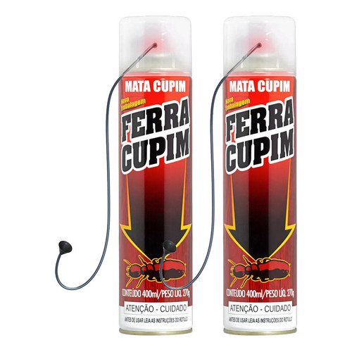 Mata Cupim Spray Veneno Aerosol Com Agulha Aplicador Kit x 2 FERRA CUPIM em Oferta na Shopee