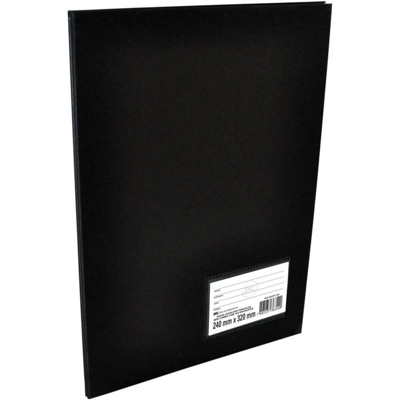 Pasta catálogo DAC percalux ofício 10 envelopes médio preta