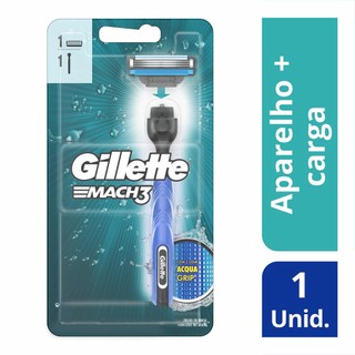 Aparelho de Barbear Gillette Mach3 Acqua Grip em Oferta na Shopee
