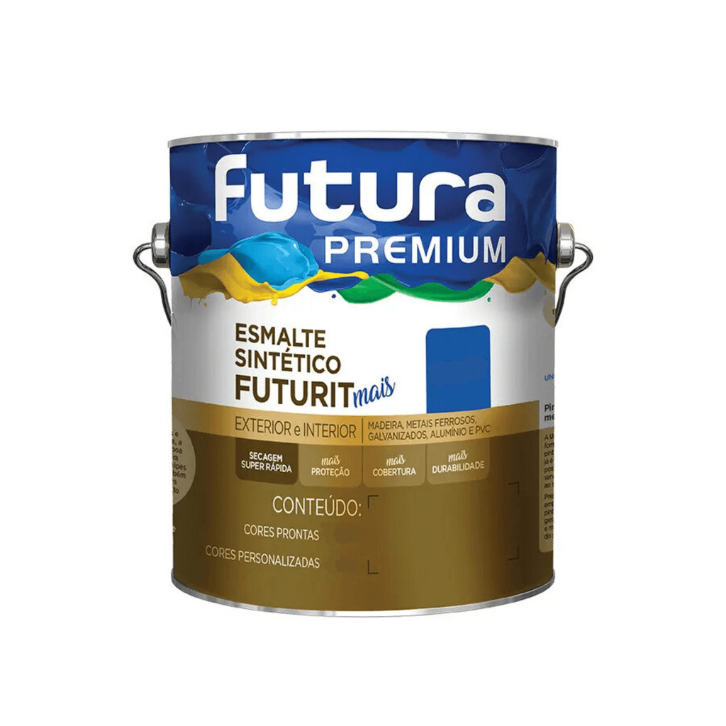 Esmalte Acetinado Branco/Preto 3,6L Futura - v0300