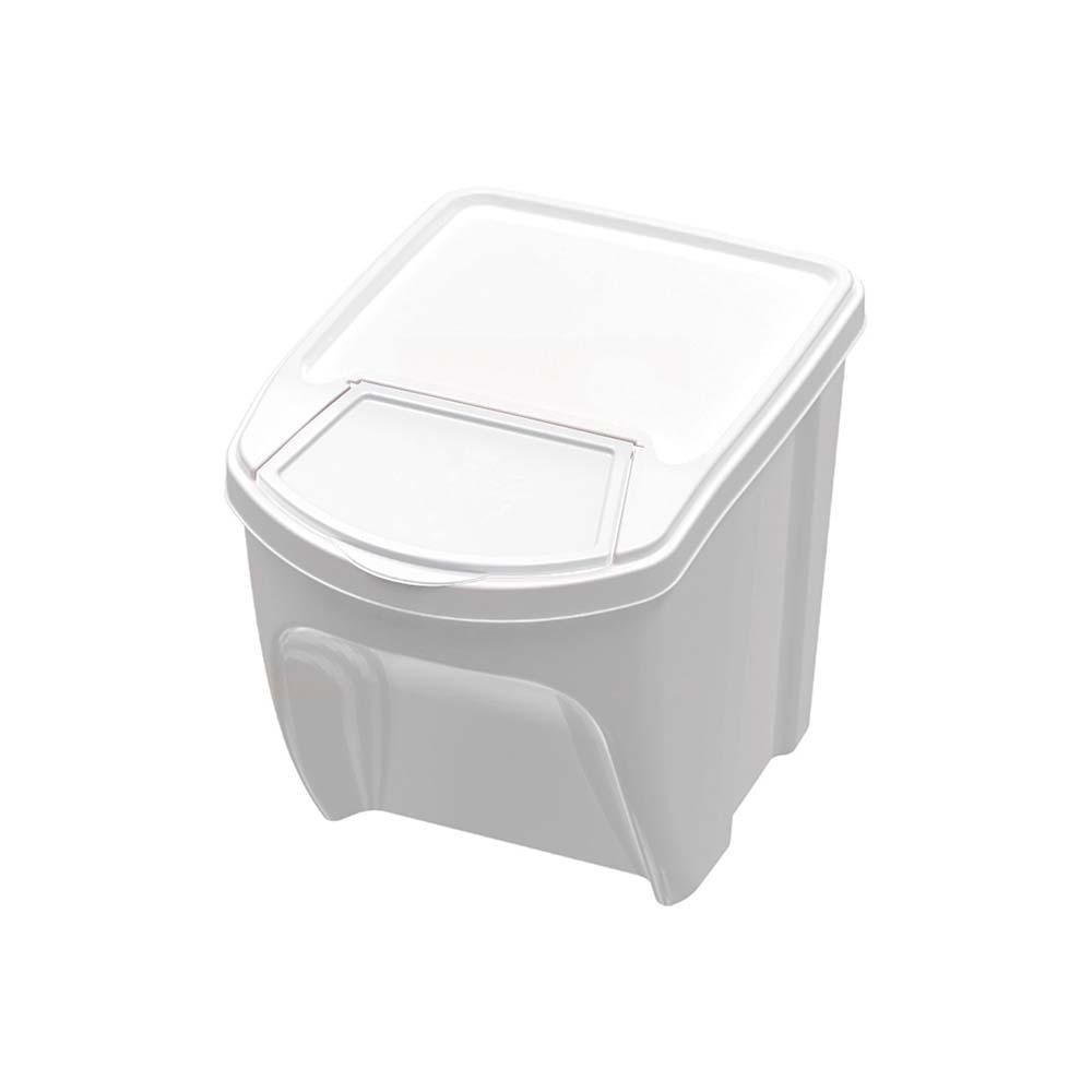 Lixeira Empilhável 20 L Plasútil Branca em Oferta na Shopee