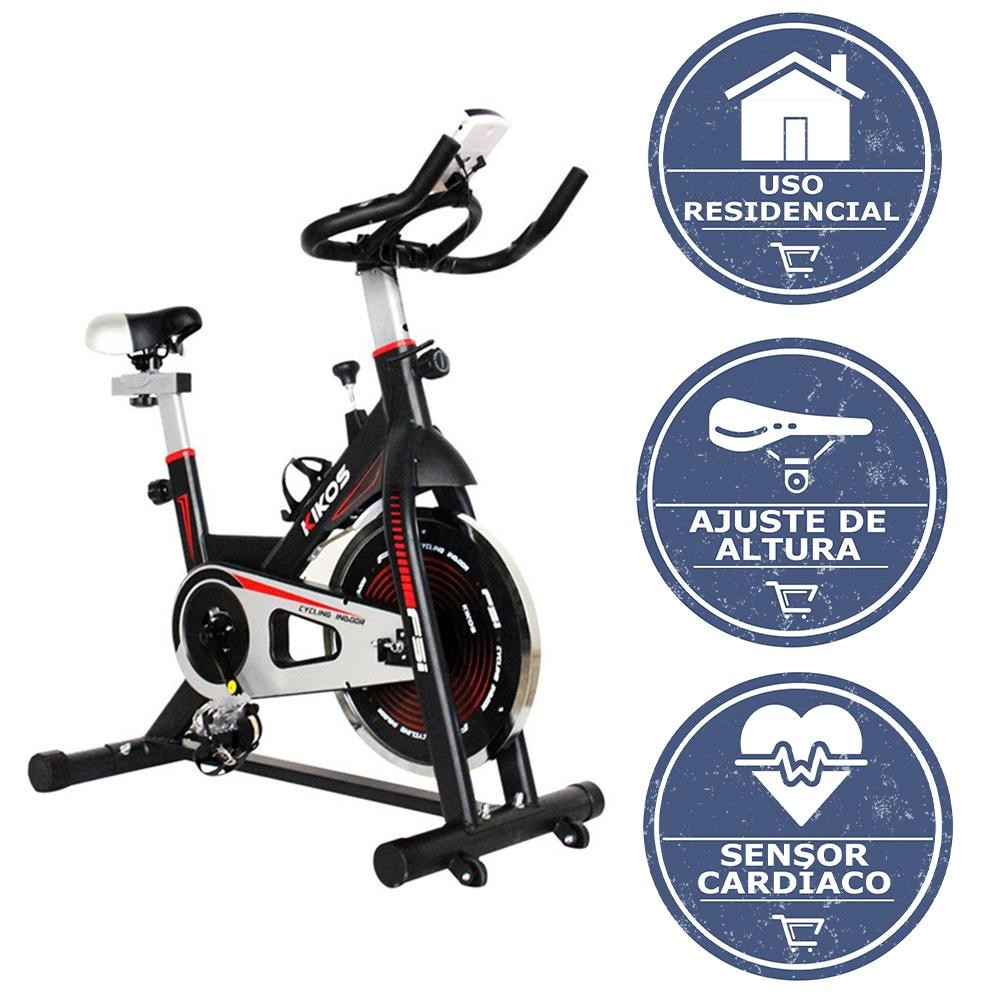 Bicicleta Ergométrica Vertical Spinning Kikos Profissional F5i com Roda de Inércia de 10 Kg - Sports & Outdoors