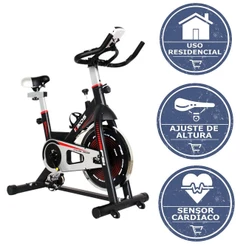 Bicicleta Ergométrica Vertical Spinning Kikos Profissional e Residencial F5i com Monitor