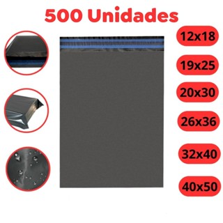 Kit 500 Unidades Envelope De Segurança Cinza Adesivo Autocolante Embalagem Ecommerce Correio em Oferta na Shopee