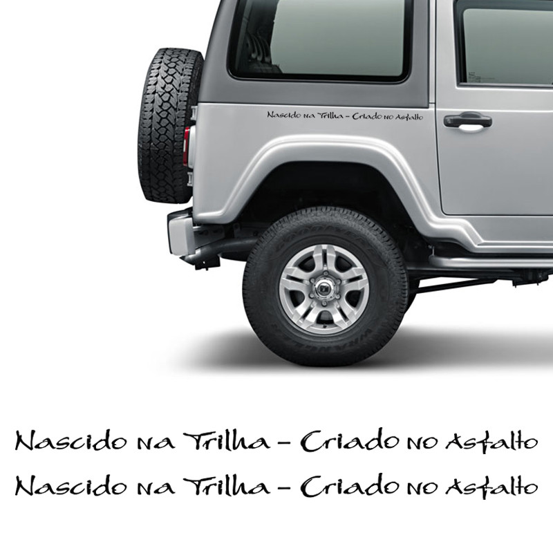 Par de Adesivos Troller 2005 Nascido Na Trilha Preto Lateral em Oferta na Shopee