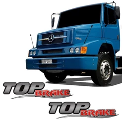Par De Adesivos Top Brake Mercedes Benz Emblemas Resinados