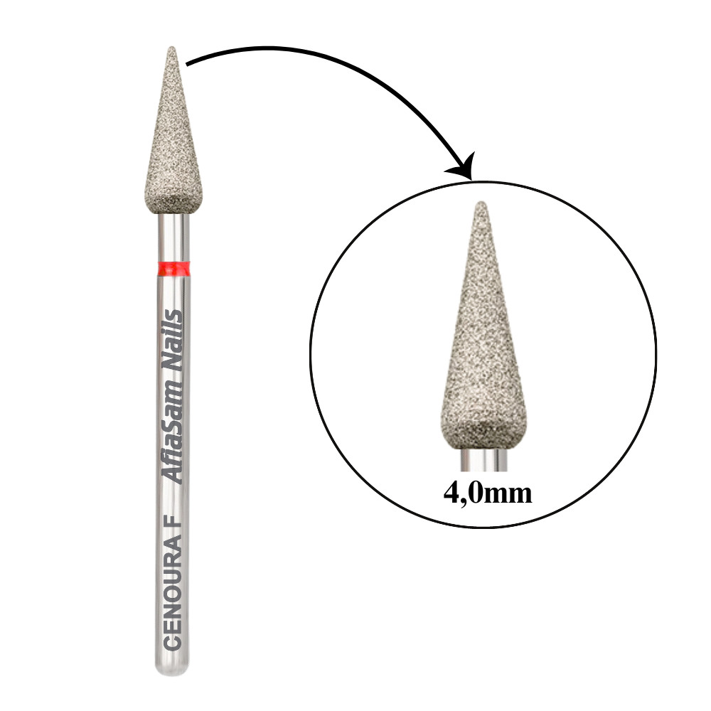 Broca Diamantada Cenoura Vermelha 4,0mm Unhas Alongamento em Oferta na Shopee