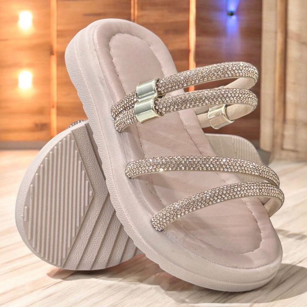 Sandália Juvenil Feminina 2 Formas Uso Tamanco Infantil Com Brilho em Oferta na Shopee