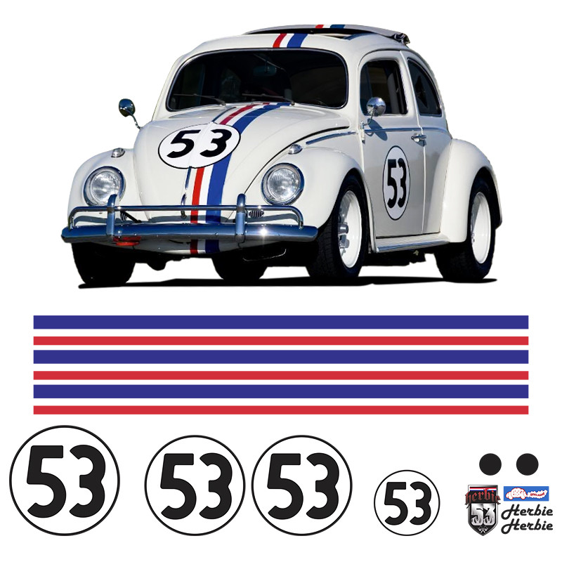 Kit Completo De Faixas Herbie 53 Novo Fusca / New Beetle em Oferta na Shopee
