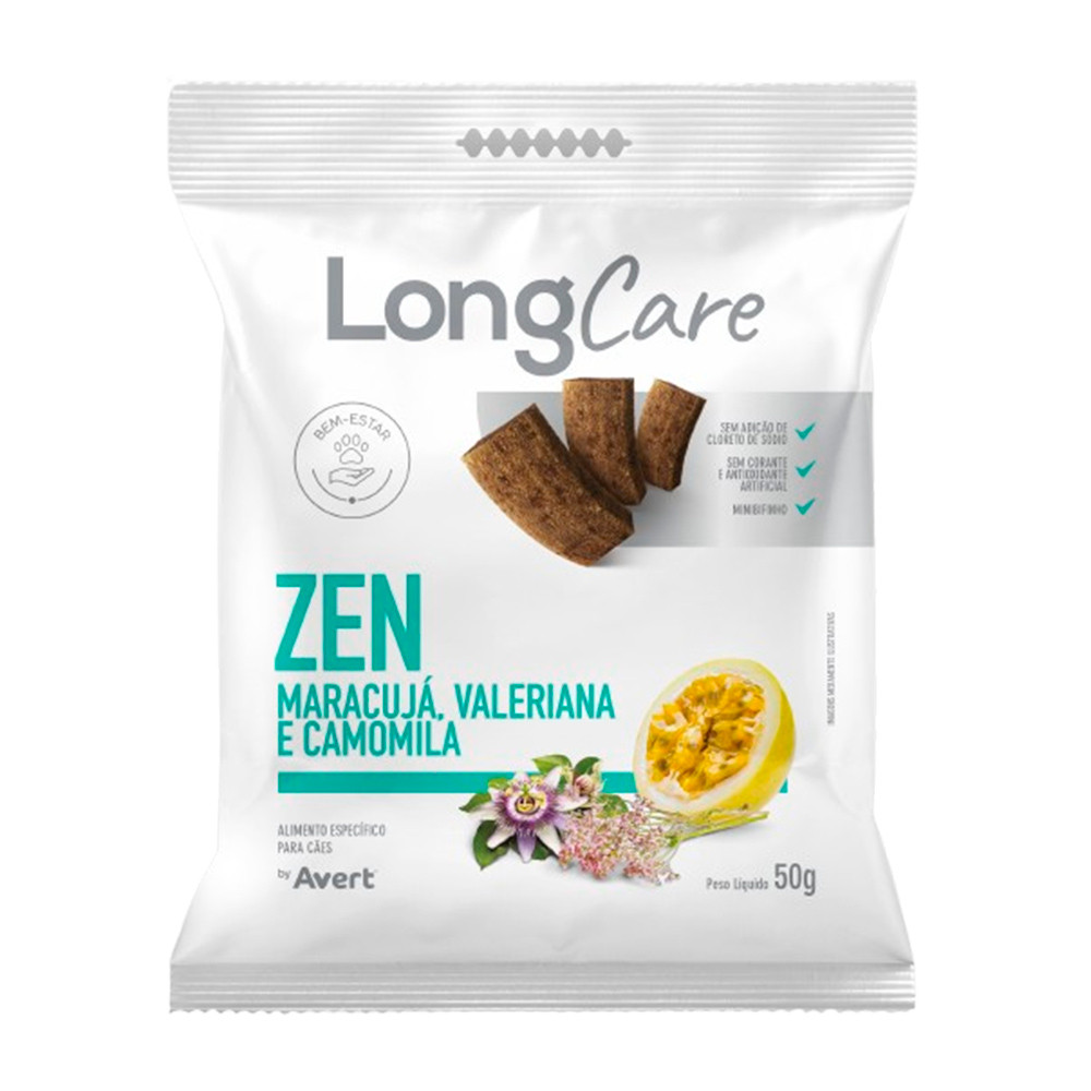 Petisco Natural Para Cães LongCare Zen Maracujá Avert 50g - Pets