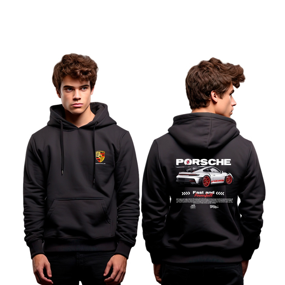 Moletom Canguru Unissex Porsche Fast And Powerfull Lançamento