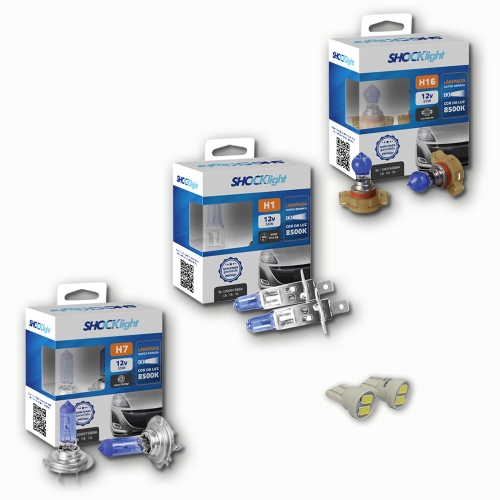 Lâmpada super brancas 8500k alto baixo milhas H7 H1 H16 W5W