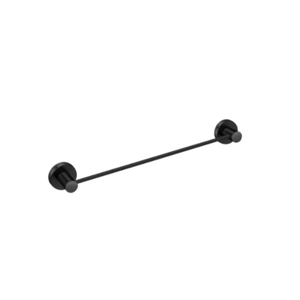 Porta Toalha Reto Pieno De 550mm Metal Preto Fosco Forusi