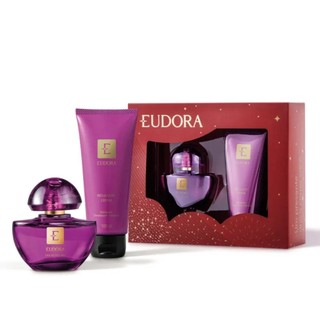 Estojo Eudora Roxo Miniatura Eau de Parfum 35ml e Hidratante Desodorante Corporal Indulgent Cream 100ml em Oferta na Shopee