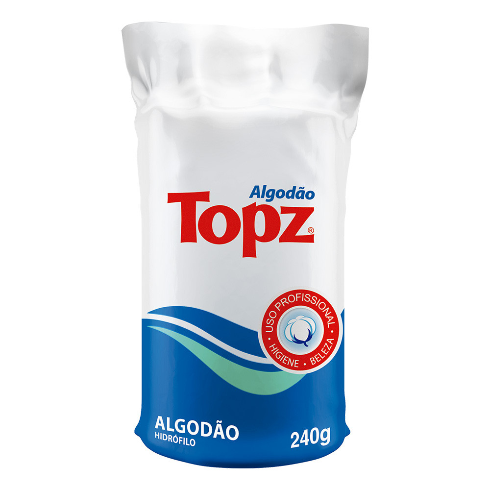 Algodão Hidrófilo Cosméticos Rolo 240g Topz
